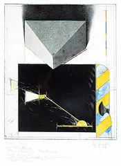 Kenneth A. Webb, Untitled - Colour Proof, 1984, hand coloured etching on paper