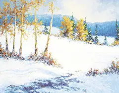 Robert E. Wood, Early Snow, oil on canvas
