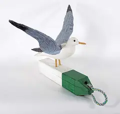 Ernie Biggar, Untitled - Seagull, painted wood sculpture