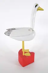 Craig Naugler, Goose, painted wood sculpture