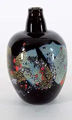Martha Henry, Black Vase, glass