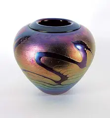 James Norton, Gestural Iridescent Vessel, 2000, glass