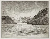 Caroline Armington, Lake Suorva, Sweden #8th State 2/4, 1928, etching on paper