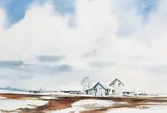 Brian Marshall Atyeo, Untitled - Hint of Spring, watercolour on paper