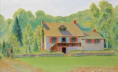 Thomas Harold Beament, Untitled - Summertime House, oil on wood board