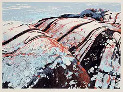 Ed Bartram, Rock Scape #7 #2/70, 1976, colour silkscreen on paper