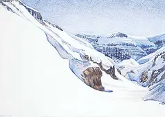 Sylvia Boehrnsen, Ski Trail #3, watercolour on paper