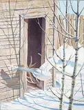 Richard Berg, Untitled - Owl Hunting, oil on canvas