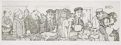 Customs #35/300 by Charles Bragg, etching on paper, sold Dec 2021