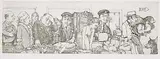 Charles Bragg, Customs #35/300, etching on paper
