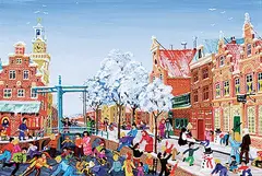 Fred Breebaart, The Hague, 1990, acrylic on wood board