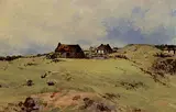 Kate Brodie, Landscape and Highland Croft, oil on canvas