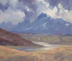 Norman Arthur Brown, Untitled - Mountain Storm, oil on canvas