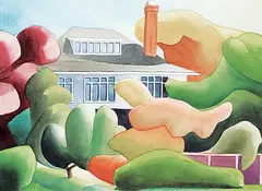 Andrew Alan Burnham, House of Seasons, watercolour on paper