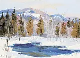 Oscar Daniel de Lall, Laurentian Landscape, oil on canvas