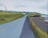 Isabelle Devos, Joggins N.S., 1997, oil on wood board