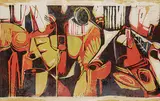 Leslie Frederick Graff, Untitled - Autumnal Abstract, colour silkscreen on paper