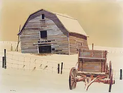 Melvin George Heath, Winter Idleness, 1972, watercolour and ink on paper