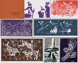 Illingworth Kerr Block Prints Portfolio #25/100 by Illingworth Kerr, 1989, lino blocks on paper, sold Dec 2021