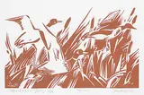 Mallards Going Up #70/100 by Illingworth Kerr, lino block on paper, sold Dec 2021