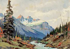 Matt Lindstrom, Red Earth Creek, 1964, oil on canvas board
