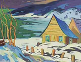 Mario Mauro, Ste. Rose du Saguenay, 1979, oil on canvas board
