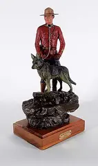 Tom Moro, R.C.M.P. Constable #3/30, 1987, painted bronze