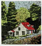 Peter Nedin, House with a Red Roof #9/18, 2009, colour silkscreen on paper