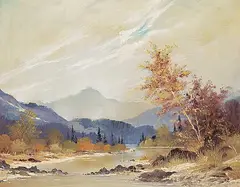 Warner R. Plangg, Untitled - Before the Mountains, 1978, oil on canvas