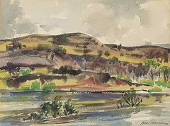 Bartley Robilliard Pragnell, Near Waterton, Alberta, 1962, watercolour on paper