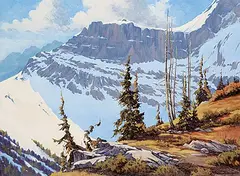 Gordon Rauch, Mountain Shadows, oil on wood board