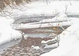 Jack Henry Reid, Untitled - Winter Creek, watercolour on paper