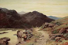 Leopold Rivers, Untitled - Pastoral Walk, 1878, oil on canvas