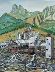 Richard Steffen, Canmore Mines, 1975, oil on canvas board