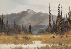 Allan Robert Thompson, Untitled - Mountain Dusk, 1977, acrylic on canvas