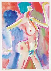 John R. Turner, Crazy Top Three Quarters, 1986, watercolour on paper