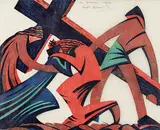 Sybil Andrews, Via Dolorosa #45/60, 1935, colour lino block on paper