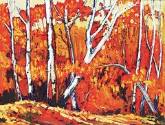 Lois Bauman, Untitled - Brilliant Autumn, oil on canvas