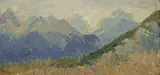 Frederic Marlett Bell-Smith, Selkirk Mts. Sketch, oil on wood board