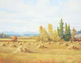 Duncan MacKinnon Crockford, Harvest Time at Millarville, Alta.