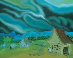 Real Fournier, Toc Toc, Qui est la, oil on canvas