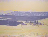 Illingworth Kerr, Ranch South of Priddis, Alberta, 1974, oil on canvas