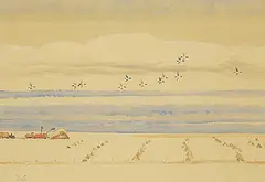 Late Harvest, Late Flight - Late Twenties by Illingworth Kerr, watercolour on paper, sold Nov 2021