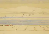 Late Harvest, Late Flight - Late Twenties by Illingworth Kerr, watercolour on paper, sold Nov 2021