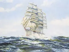 Robert Mcvittie, Nippon Maru, oil on canvas