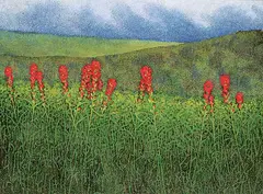 Deborah Lougheed Sinclair, Untitled - A Pop of Red, oil on canvas