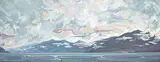 Rene Thibault, Across Kootenay Lake, acrylic on canvas