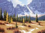 Robert Edward Wood, Larch in Paradise Valley, oil on canvas