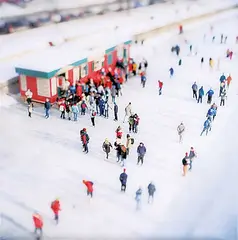 Toni Hafkenscheid, Skaters, Rideau Canal, colour photograph on paper