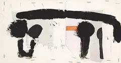 John Heward, Untitled - Strokes, mixed media on paper